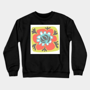 1960s Mod Retro Flower Crewneck Sweatshirt